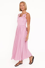 Alden Maxi Dress - Pink/White Stripe
