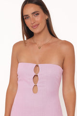 Bolton Strapless Maxi Dress - Lavender