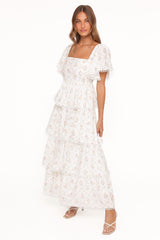 Chapel Maxi Dress - White Vintage Floral