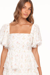 Chapel Maxi Dress - White Vintage Floral