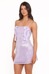 Katerina Mini Dress - Lilac Sequin