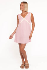Lark Mini Dress - Pink