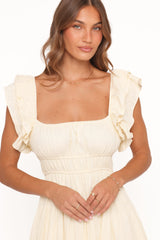 Linda Midi Dress - Butter Yellow