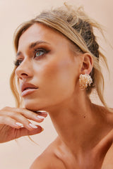 Time To Drink Earrings - Champagne