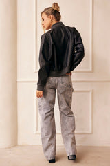 Understated Vegan Leather Jacket - Black