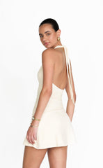 Araminta Mini Dress (Oat)