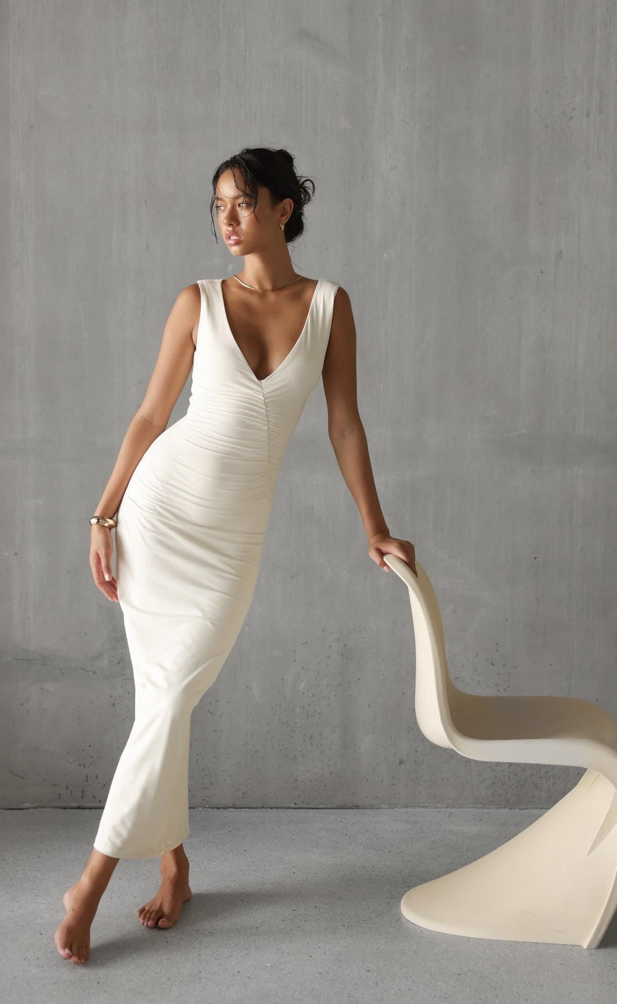 Viola Maxi Dress (Oat)