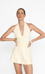 Araminta Mini Dress (Butter)