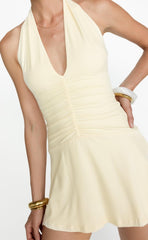 Araminta Mini Dress (Butter)