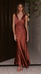 Sofia Maxi Dress - Rust