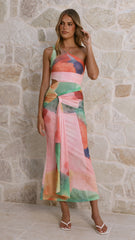 Kourt Maxi Dress - Multi Abstract