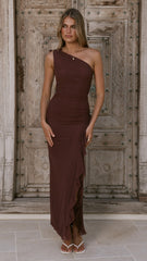 Jennifer Maxi Dress - Chocolate