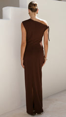 Lealah Maxi Dress - Chocolate