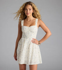Princess Era Floral Skater Dress