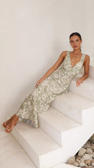 Rubie Maxi Dress - Green Floral