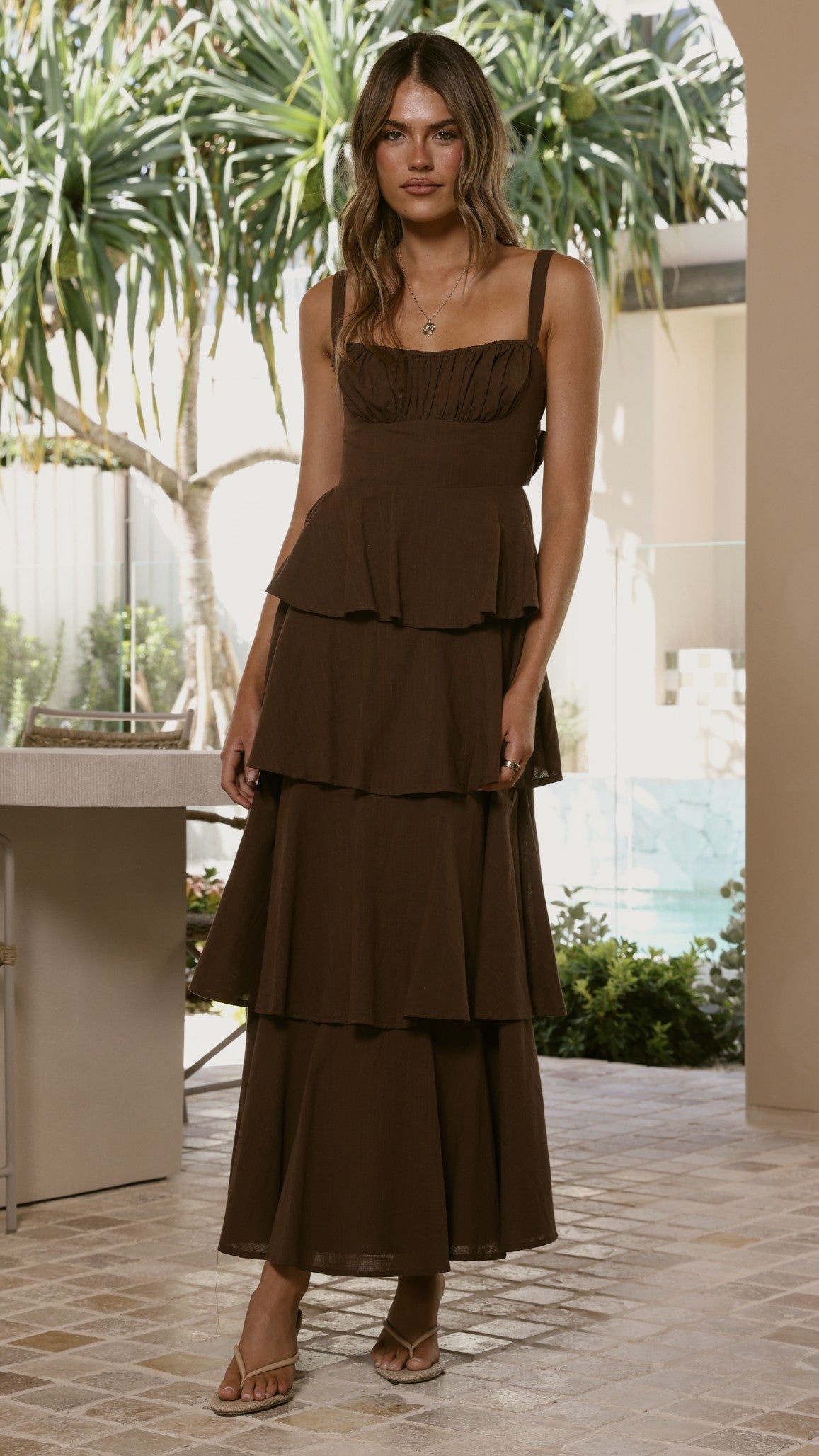 Odilia Maxi Dress - Chocolate