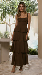 Odilia Maxi Dress - Chocolate