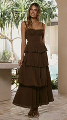 Odilia Maxi Dress - Chocolate