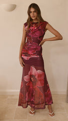 Delara Maxi Dress - Fuchsia