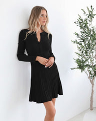 Marifi Knit Dress - Black | Women's Knit Midi Dress
