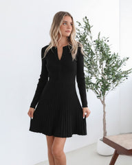 Marifi Knit Dress - Black | Women's Knit Midi Dress