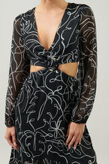 On The Water Cut Out Midi Dress