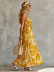 Full Size Printed Spaghetti Strap Maxi Dress Plus Size