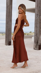 Nyla Maxi Dress - Brown