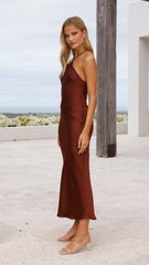 Chiara Maxi Dress - Brown