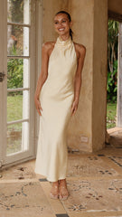 Rina Midi Dress - Lemon