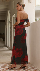 Freeda Maxi Dress - Black Floral