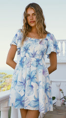 Molly Mini Dress - Ocean Bloom