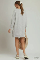 Umgee Side Crochet Zipper Detailed Dress