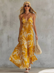 Full Size Printed Spaghetti Strap Maxi Dress Plus Size