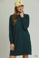 Umgee Side Crochet Zipper Detailed Dress