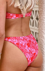 9.0 Swim Bianca Pink Floral Bikini Bottoms