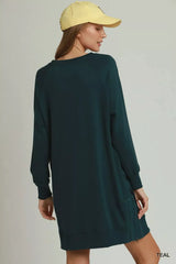 Umgee Side Crochet Zipper Detailed Dress