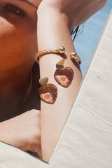 Disco Sole Earrings - Rose Gold
