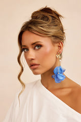Filter Finish Earrings - Blue