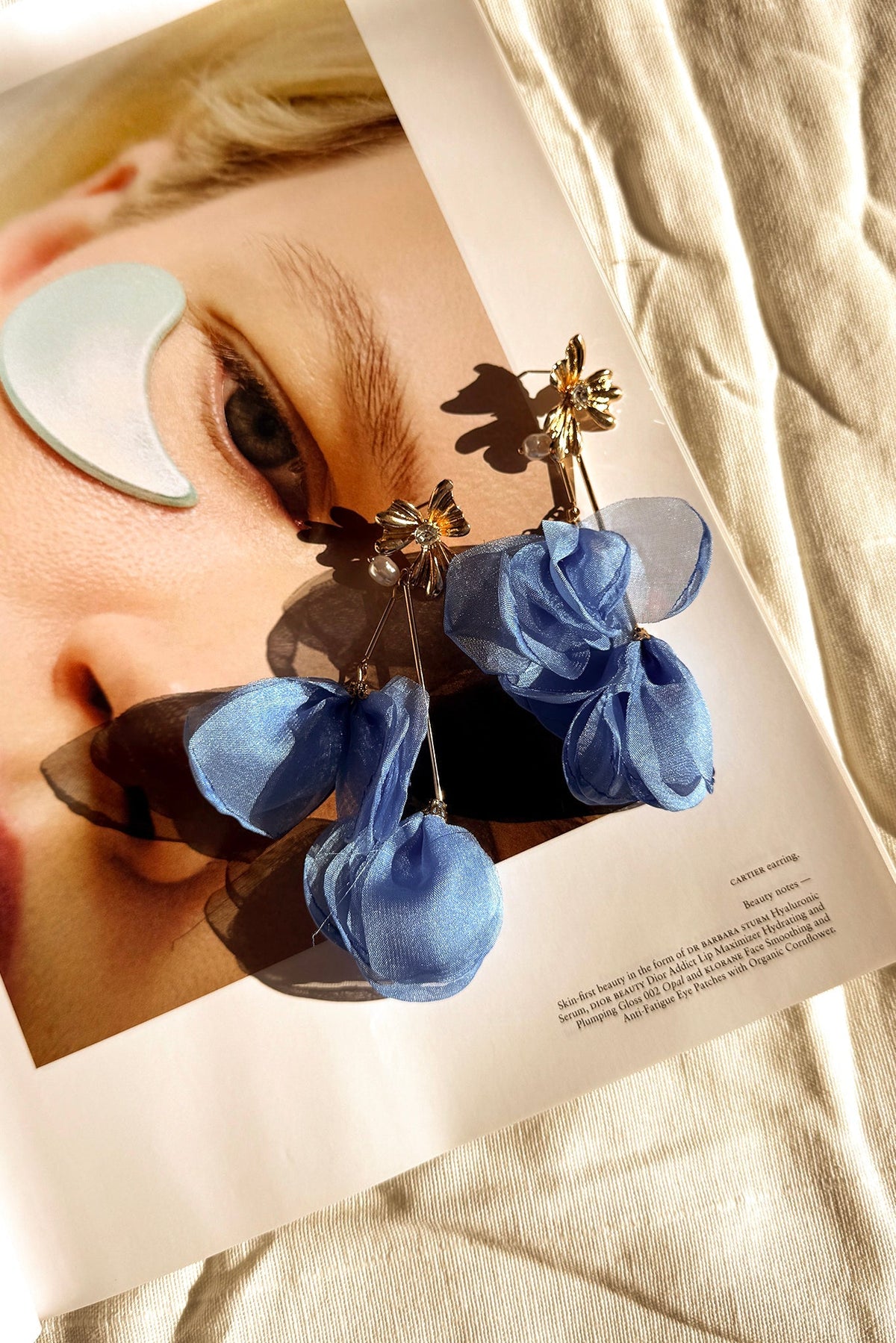 Filter Finish Earrings - Blue