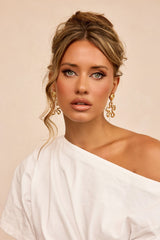 Molten Fleur Earrings - Gold