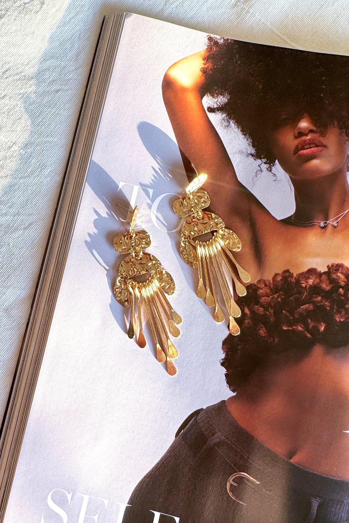 Solara Cascade Earrings - Gold