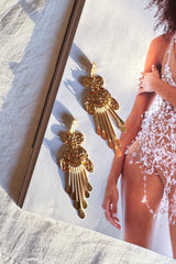 Solara Cascade Earrings - Gold