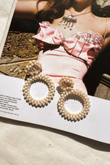 Halo Charm Earrings - Blush