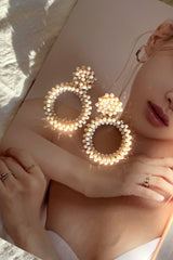 Halo Charm Earrings - Blush