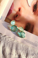 Sea Glass Reverie Earrings - Aqua