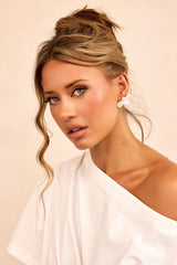 Make Me Glow Earrings - White
