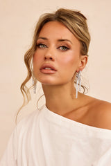 Twirl Midnight Drop Earrings - Clear