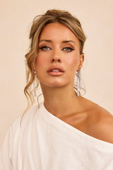 Twirl Midnight Drop Earrings - Clear