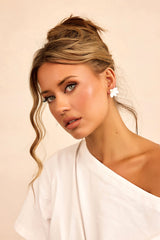 First Bloom Earrings - White